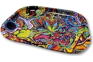‎EKNA EKNA Rolling Tray - 18x14x1,6cm - Bröselschale - Mischeschale - Rolling Tablett - Rolling Tray small versch. Designs (Colorfull Art)