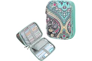 DIYPARKIA Knitting Needles Case Large Portable Craft Bags for Wool and Crochet Accessories Sewing Storage,Crochet Hook Case Organizer Bag for Various Crochet Needles Crochet Hook Kit Tools (A)