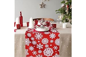Lang Horn Christmas table runner uk On Cotton Linen Fabric Christmas Table Runners with Printed Xmas Holiday Season Design (2)