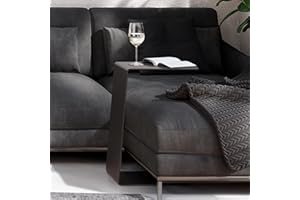 RHEINKANT KÖBES Design Beistelltisch Schwarz, Made in Germany, Beistelltisch Couch C Form aus hochwertigem pulverbeschichtetem Stahl. Exklusiver Couchtisch, Sofatisch, Modern, Nachttisch
