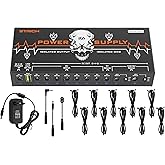 STRICH SPS-60 Netzteil für Gitarrenpedale, 10 vollständig unabhängige DC-Ausgänge, Netzteil für Pedalboard mit 9V/12V/18V (30