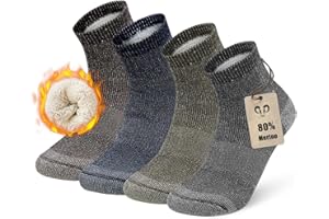 Vihir 4 pary skarpet z merynosa - skarpetki 80% wełny Męskie skarpety z merynosa do narciarstwa, trekkingu, wędrówek 37-42, 41-46