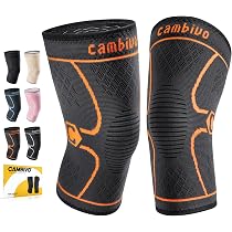 CAMBIVO Ginocchiera Rotulea 2 Pezzi – Supporto Regolabile Con Cuscinetto, Per Tendinite, Sport, Corsa, Blu