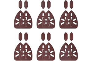 Vastar 24Pcs Mouse Sander Pads, Sanding Pads Hook and Loop Aluminium Oxide Sanding Paper with 6 Grits 40/60/80/120/150/240, Triangle Mouse Sanding Sheets with Holes 140Mm Palm Orbital Sander Discs