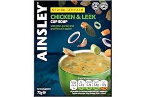 Ainsley Harriott Chicken & Leek Cup Soup, Quick & Convenient Instant Soup, Bulk Pack Multipack; Pack of 8 x 4 Servings