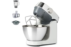 Kenwood Prospero Plus Robot Amasador para Repostería, Bol Compacto de 4,3L, Batidor K, Gancho de Amasar y Varillas, KHC29.J0WH, 1000W, Blanco