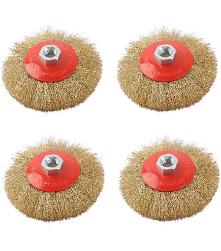 Brosse Circulaire Vorel 06978 - 125 Mm Fil Ondulé Acier Pour Ponçage Et Nettoyage