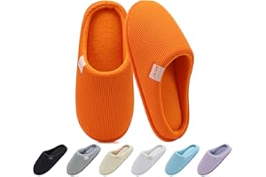 ONCAI Pantoufles Femme Dessus en Motif Waffle de Shake Polaire de Fausse Fourrure Hiver Chaussons Mousse à Mémoire Coussinée Semelle Antidérapante en Caoutchouc EU Taille 36-43