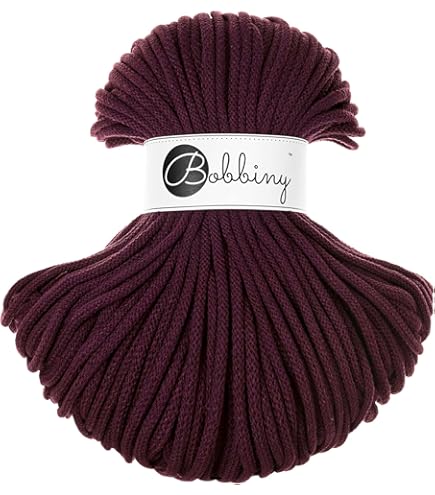 Sznurkomania Cordon En Coton Tressé 5 Mm 100 M, 46 Couleurs, Moka, Avec Noyau En Polyester, Pour Macramé, Crochet, Tricot Et Autres Travaux Manuels