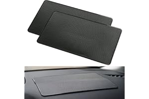 2 Pièces Tapis Antidérapant Voiture Tapis Antidérapant Silicone pour Tableau de Bord de Voiture 27 x 15 cm Tapis Résistant pour Décoration de Voiture Lunettes pour Téléphones Portables
