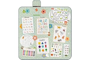 PERLETTI Couverture Pique Nique Enfants Imperméable Lavable - Nappe de Picnic Fille Fils Grand Portable Pliable Extra Large avec Sangle - Tapis Plaid Plage Randonnée Camping Parc (Jeux Montessori, 200x200 cm)