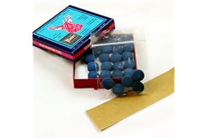 5 X 13mm Tweeten ELKMASTER Leather Snooker Pool Cue Tips - FREE Sandpaper