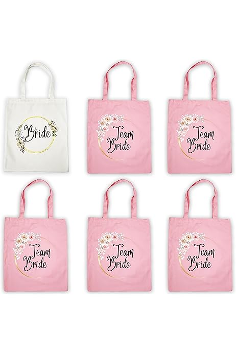 Team Bride Gadget Borche In Cotone Personalizzate Per Sposa