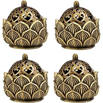 Lotus Räucherstäbchenhalter Aus Messing – 9 Löcher (1/2/3 Mm), Abnehmbar, Aschefänger, Für Meditation & Deko