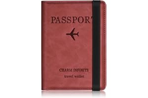 TOCTAX Custodia per passaporto, copertina per passaporto con blocco RFID, supporto per passaporto per donna e uomo, custodia da viaggio per documenti di viaggio