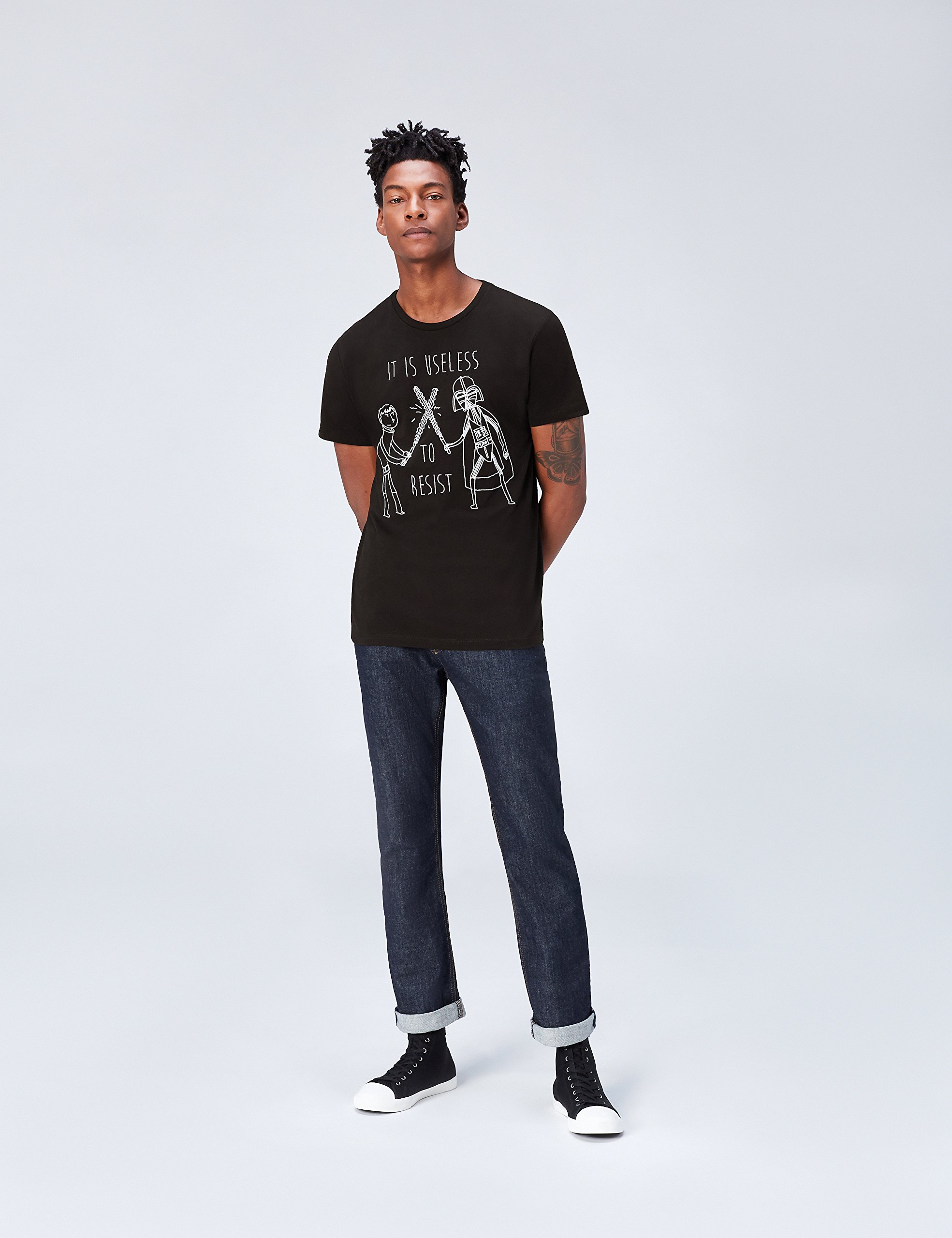 FIND-T-Shirt-Herren-Star-Wars-Comic-Print-runder-Ausschnitt