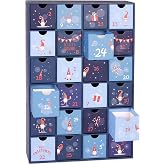 BRUBAKER Advent Calendar to Fill &ndash; Blue Gnomes &ndash; DIY Christmas Calendar | DIY Christmas Calendar - 24 Doors for Coupons, Swee