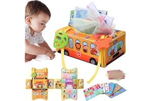 ONLYFUN Montessori Sensorisches Spielzeug | 3-in-1 Entwicklungsspielzeug für Babys mit Spiegel, Seidenschals & Beißring | Design in leuchtenden Farben | Geeignet für Babys ab 6 Monaten