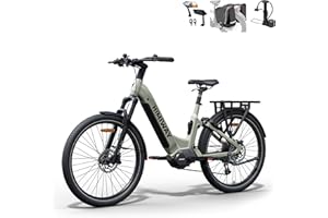 ‎HIMIWAY Himiway A7 Pro/D7 Ebike City Pedelec/Elektrisches Fatbike, 48V 720Wh LG-Akku Ananda Mittelmotor/48V 960Wh, Trekking zum Pedeln/E-Mountainbike, 27.5"X2.4"/26"×4.8"/26"×4.5", 80KM/128KM, 120Nm/80Nm