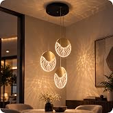 Lamper Elaris Chandelier Modern Pendant Lamp 45W Warm White LED Decorative Hanging Ceiling Light for Living Room Dining Room