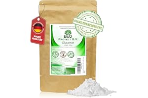‎BIO PROTECT B.V GESUNDHEIT ERLEBEN L-Glutamin Pulver - 500 g - reines L-Glutamine- Laborgeprüft - Hochdosiert - Vegan - L-Glutamine Aminosäure ohne Zusatzstoffevon Bio Protect