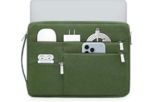 HYZUO 13.3-14 Inch Laptop Sleeve Bag for MacBook Pro 14 M5-M1, MacBook Air/Pro 13, 13.8-13.5 Surface Laptop/Book, Portable NoteBook Case for 13" HP Dell Lenovo ThinkPad Asus Acer Samsung, Grass Green