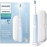 Philips Sonicare ProtectiveClean 4300 Electric Toothbrush with Travel Case - Light Blue (UK 2-pin Bathroom Plug) - HX6803/03