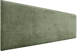 DHOME Wysokiej klasy gładki sztruksowy zagłówek nowoczesny tapicerowany zagłówek łóżko luksusowa pikowana sypialnia (dżungla zielony, 160 cm)