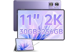 OUKITEL OT8 Tablette Android 13 -Tablette Tactile 11 Pouces avec Cas,30(6+24) Go RAM+256 Go ROM, Tablette Gaming 8800mAh,Octa-Core 1.6 GHz丨8+13MP丨5G WiFi丨Bluetooth 5.0丨Certifié GMS丨Face ID - Violet