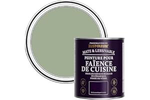 Rust-Oleum Peinture Verte Résistante à l'eau pour Faïence de Cuisine, Finition Mate - Vert Khaki 750ml
