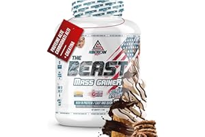 AS American Suplement | Mass Gainer | Alto en Carbohidratos y Proteínas | Ayuda a Subir de Peso | Aumenta la Masa Muscular | Contiene Creatina Monohidrato | (2 kg, Cookies & Cream)