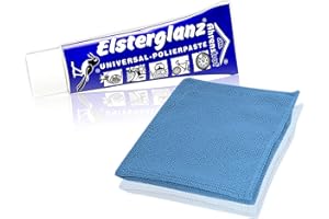 Helmecke & Hoffmann * Elsterglanz Universal-Polierpaste für Metalle Tube 40 ml + Mikrofaser-Tuch | Das Original aus Deutschland