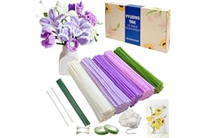 YYUENG TAK 350 piezas Limpiapipas Manualidades Púrpura,Set de Limpiapipas Flores, con Instrucciones y varios accesorios, para Regalos Artesanales y Decoración del Hogar,Pipe Cleaner Flower kit