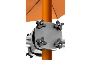 4smile Sonnenschirmhalter Balkongeländer SunnyGuy, Anthrazit - Bombensichere, universelle Sonnenschirm Halterung Balkon - Kompakte Schirmhalterung Balkongeländer ersetzt Sonnenschirmständer Balkon