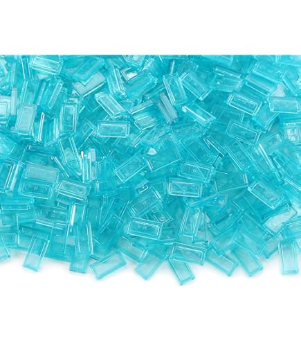 700 Pezzi Piastrelle 1x2 In Blu Chiaro Trasparente – Mattoncini Da Costruzione