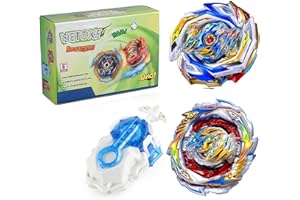 Netoke Gyros Set, 4D Metal Fusion Combat Gyros, With Battling B-184 Launcher LR Gift Set, Modelle: B-154+B-199