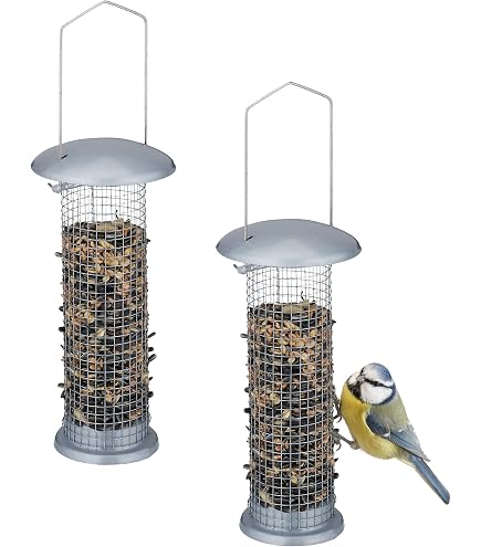 Mangeoire à Cacahuètes RSPB Pour Oiseaux - Suspendue Maille Inox 330g Avec Plateau