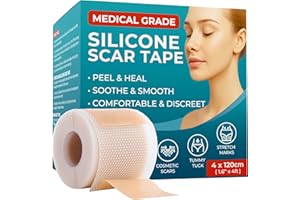 TARGET CONTROL Medical Grade Silicone Scar Tape | 4cm x 1.2M | Silicone Scar Sheets for After Surgery C Section Recovery, Wrinkles Removal, Face Treatment Gel Patches/Plasters