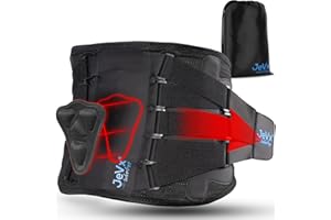 JEVX Faja Lumbar Hombre y Mujer Trabajo, con Soporte Biónico para Dolor de Espalda, (Bolsa Calor o Frío NO INCLUIDA), Deportiva, Cinturón Abdominal Transpirable, Lesión de Columna, Deporte Ciática L