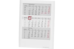 Truento 3-Monats-Tischkalender für 2 Jahre (2024 & 2025) - weiß