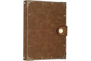 Aomiduo notatnik a5 pamiętnik notatnik skórzany vintage segregator z nitami pamiętnik do wielokrotnego napełniania pamiętnik podróżny prezent dla dziewczynek chłopców ciemnobrązowy