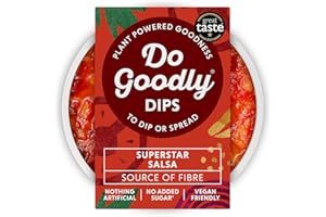 Do Goodly Dips Spiced Superstar Salsa - 6 x 150g Dips - Plant Based, Nothing Artificial & No Added Sugar - Dairy & Gluten Free - Only 53 Calories Per Serving