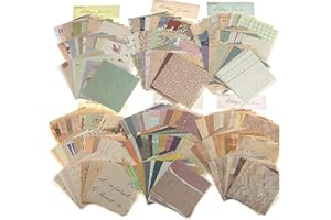 GFAMOUS Carta Scrapbooking Vintage,6 Stili 360 Fogli,carta decorativa per scrapbooking,Carta da Lettere Floreale,Stampa Solo Fronte,per Scrapbooking Diario Calendario Decorazione Hobby Creativi DIY Papers