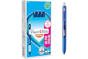 Paper Mate InkJoy bolígrafo de gel | punta media (0,7mm) | azul oscuro | caja de 12