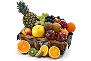 Luxury Fresh Fruit Bowl - Traditional Fresh Fruit Hamper with Kiwi, Oranges, Pears, Apples, Grapes - Fruit Bowls Men & Women, Celebratory Fruit Gifts, from Regency Hampers