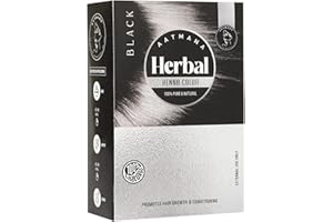 AATMANA Herbal Black Henna Hair Color with Goodness of 9 Herbs | Black Henna Mehndi for Hair, Make Hair Soft & Shiner Natural Hair Color for Men & Women 100g