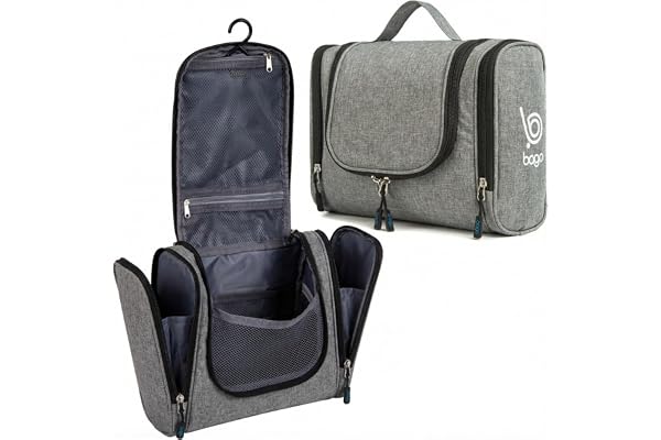 Bago Trousse de Toilette de Voyage pour Homme et Femme – Grande Trousse de Toilette imperméable à Suspendre pour Salle de Bain et Voyage – Trousse de Maquillage de Voyage