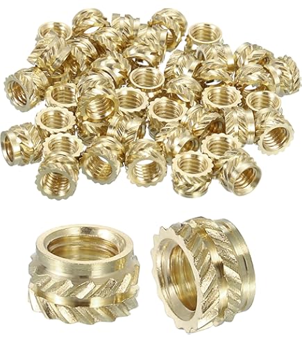 Tuercas De Latón Rosca Moleteada, M6 X 6 Mm X 8 Mm Od ... | Cuotas sin