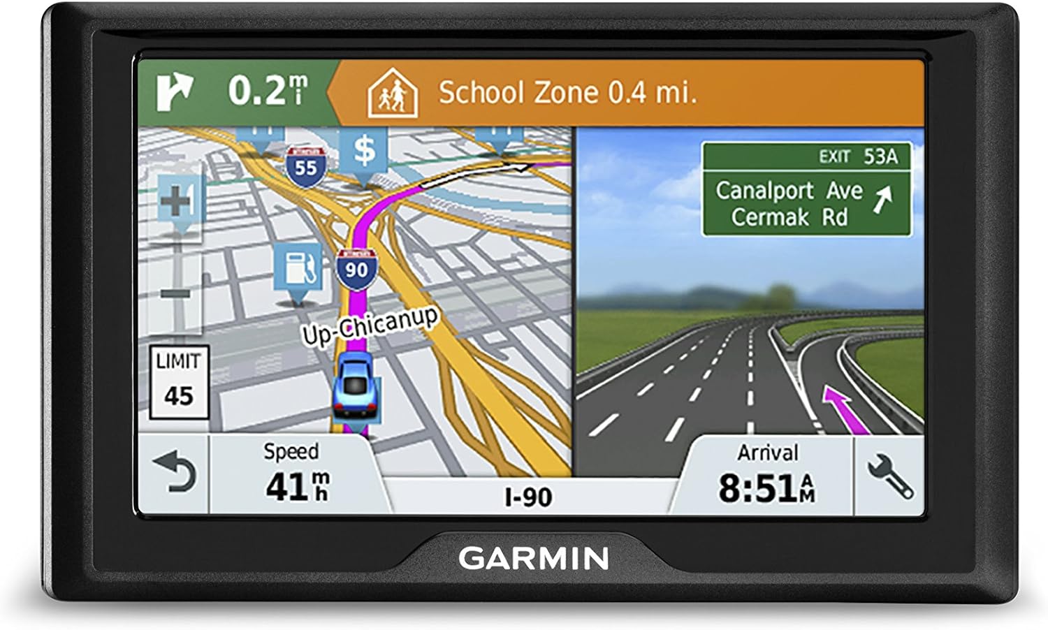 Garmin Drive 51 USA LMT-S GPS Navigator System with Lifetime Maps, Live Traffic and Live Parking, Driver Alerts, Direct Access, TripAdvisor and Foursquare data
