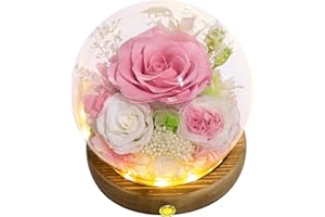 Valley of Rain & Forest Long-Lasting Real Flowers, Unique Floral Gift for You to Send Love for All Occasions, for Indoor Decoration (Pink Rose, White Rose, White Pink Austin Rose)